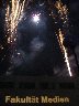 Fassadenprojektion und Feuerwerk