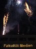 Fassadenprojektion und Feuerwerk