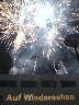 Fassadenprojektion und Feuerwerk